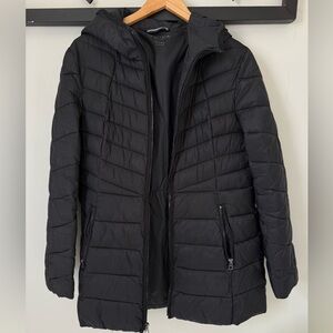 Nautica Quilted Black Puffer Coat